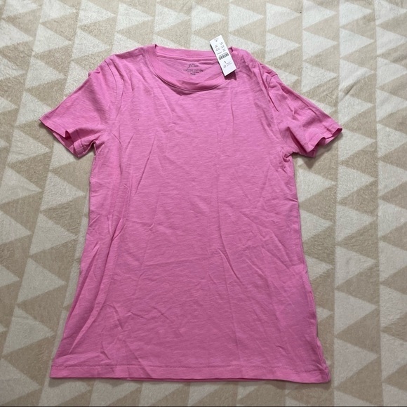 J crew vintage cotton crewneck tee shirt pressed dahlia pink - Picture 3 of 5